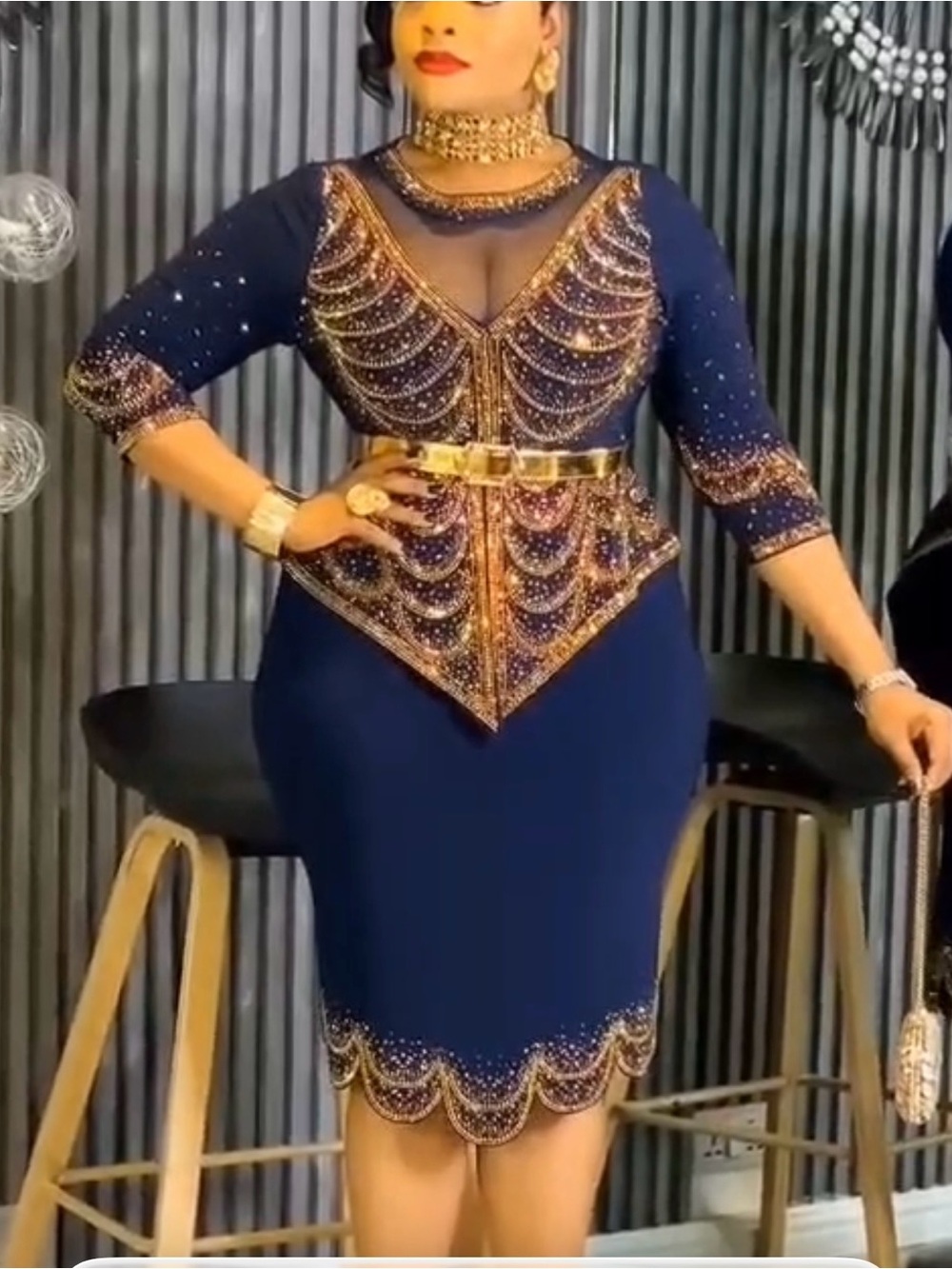 Women Navy Blue Dress